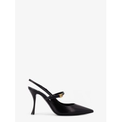 Leather slingback pumps