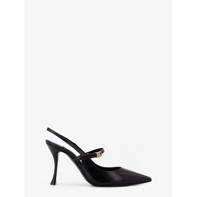 Leather slingback pumps
