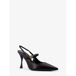 Leather slingback pumps