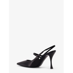 Leather slingback pumps