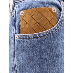 Turned up jeans with straight leg