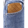 Turned up jeans with straight leg