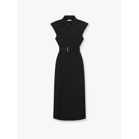 Virgin wool and silk midi dress