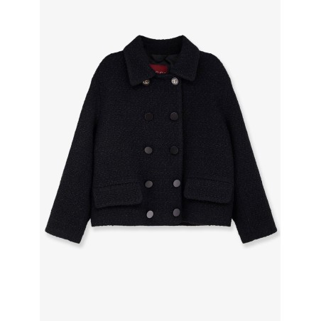 Wool tweed double-breasted blazer