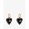 Metal earrings with rhinestones