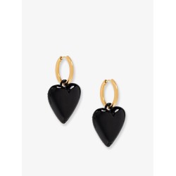 Metal earrings with rhinestones