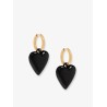 Metal earrings with rhinestones