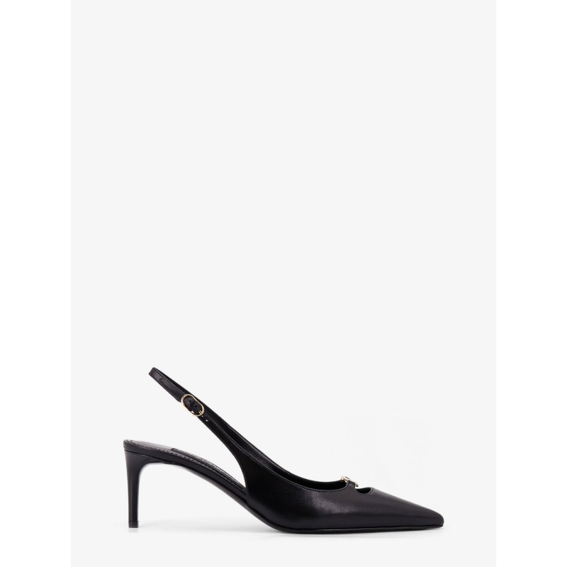 Leather slingback pumps