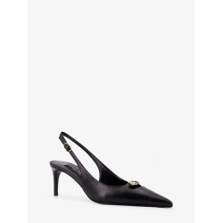 Leather slingback pumps