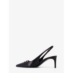 Leather slingback pumps