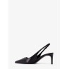 Leather slingback pumps