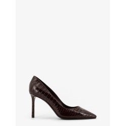 Romy 85 leather pumps with croco effect