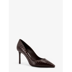 Romy 85 leather pumps with croco effect