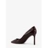 Romy 85 leather pumps with croco effect