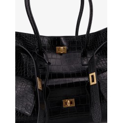 Carry All Bel Air leather shoulder bag with croco effect