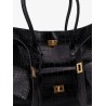Carry All Bel Air leather shoulder bag with croco effect