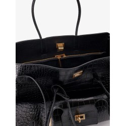 Carry All Bel Air leather shoulder bag with croco effect