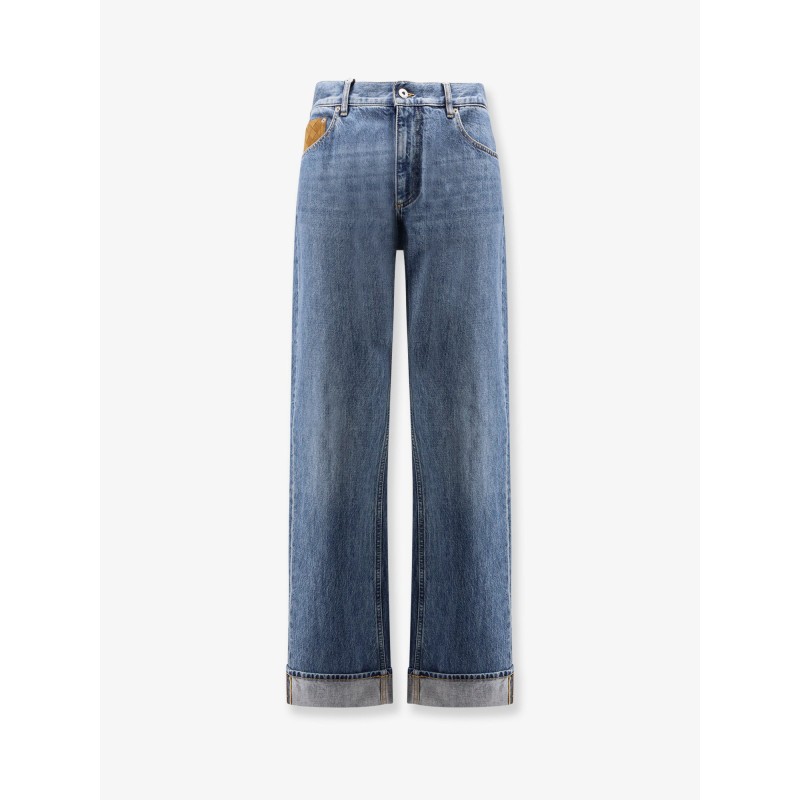 Wide leg jeans with turn up