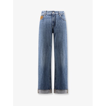 Wide leg jeans with turn up