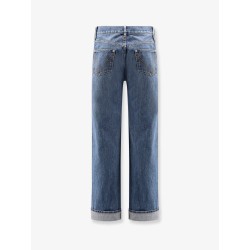 Wide leg jeans with turn up