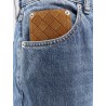 Wide leg jeans with turn up