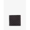 Triomphe coated canvas and leather bifold wallet