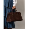 Suede Hand Tote bag