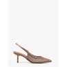 Gilda certified nylon and rhinestones slingback pumps