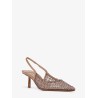 Gilda certified nylon and rhinestones slingback pumps