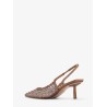 Gilda certified nylon and rhinestones slingback pumps