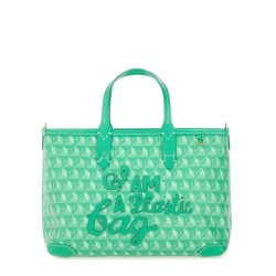 XS TOTE BAG WITH "I AM A PLASTIC BAG" PATTERN