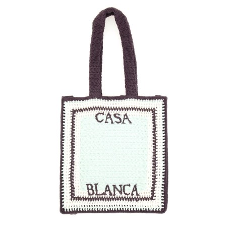 CROCHET BAG WITH LOGO
