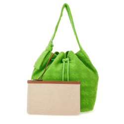 OVERSIZED "T MONOGRAM" BUCKET BAG