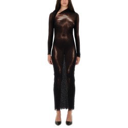 "BODY DUST" PRINT DRESS