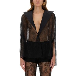 BLAZER-INSPIRED LACE CAPE