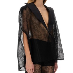 BLAZER-INSPIRED LACE CAPE