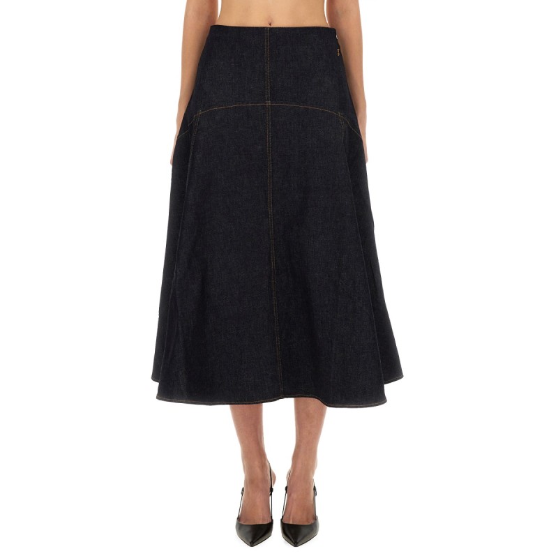 "DE-NÎMES TRIANGLE" DENIM SKIRT