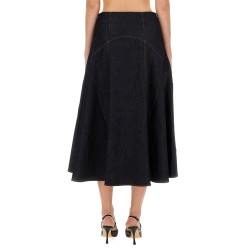"DE-NÎMES TRIANGLE" DENIM SKIRT