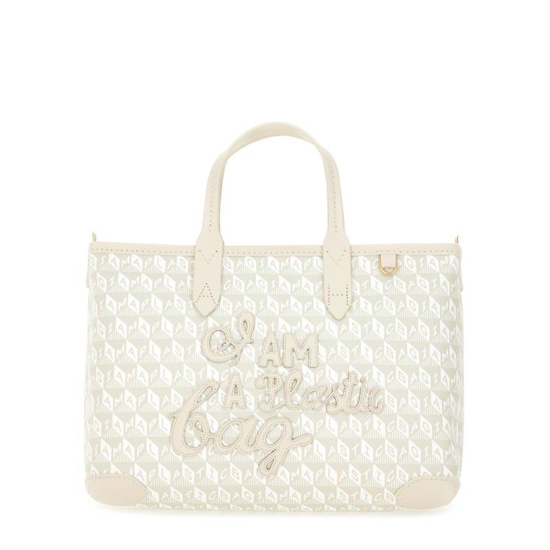 XS TOTE BAG WITH "I AM A PLASTIC BAG" PATTERN