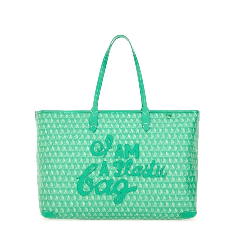 TOTE BAG WITH "I AM A PLASTIC BAG" PATTERN