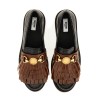 MOCCASIN WITH BANGS AND COIN
