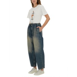 COTTON DENIM PANTS