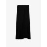 Draped crepe midi skirt