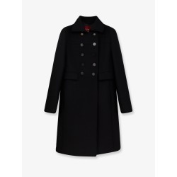 Double-breasted wool coat