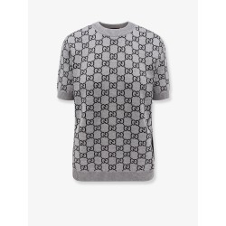 Reversible wool sweater with GG motif