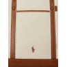 Canvas travel bag with leather profiles