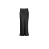 Silk midi skirt