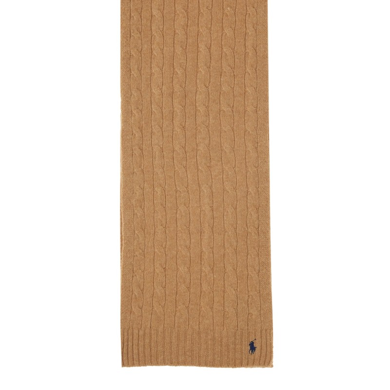 BRAIDED WOOL AND CASHMERE SCARF