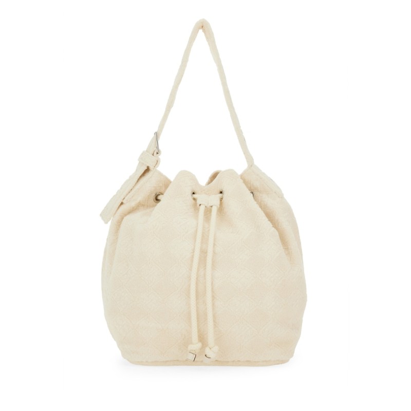 OVERSIZED "T MONOGRAM" BUCKET BAG