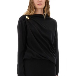MIDI DRESS WITH GOLD DETAIL